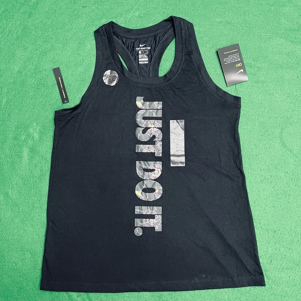 Nike DRI-FIT Women's Size Medium Just Do It Training Tank Top Black